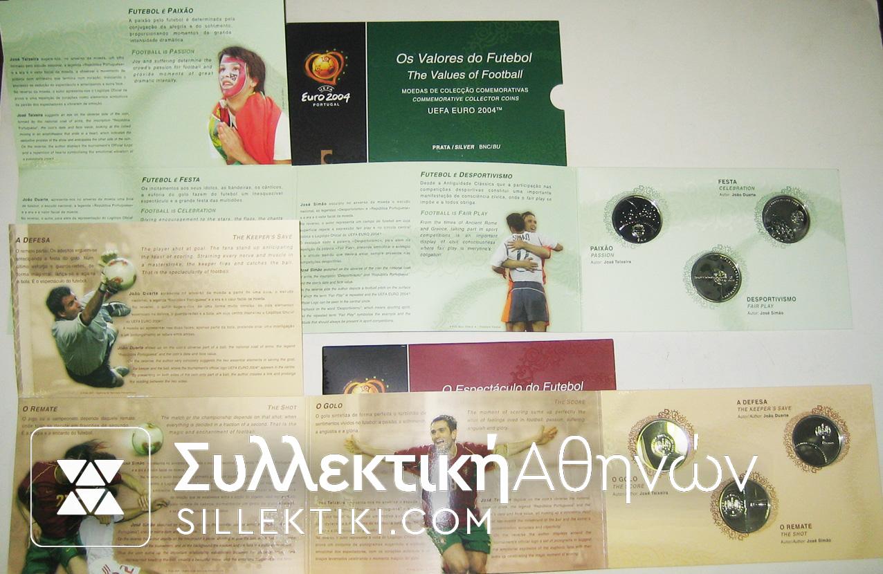 PORTUGAL 2 Βlister with 3 X 8euro each EURO 2004 UEFA